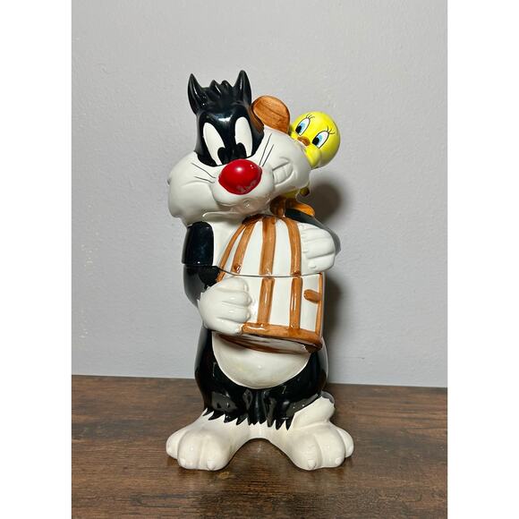 Vintage 1993 Sylvester and Tweety Bird Cookie Jar Looney Tunes Warner Brothers - Picture 1 of 13